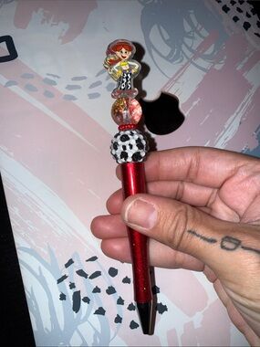 New Toy Story Jesse Red Beaded Novelty Pen with Character Topper